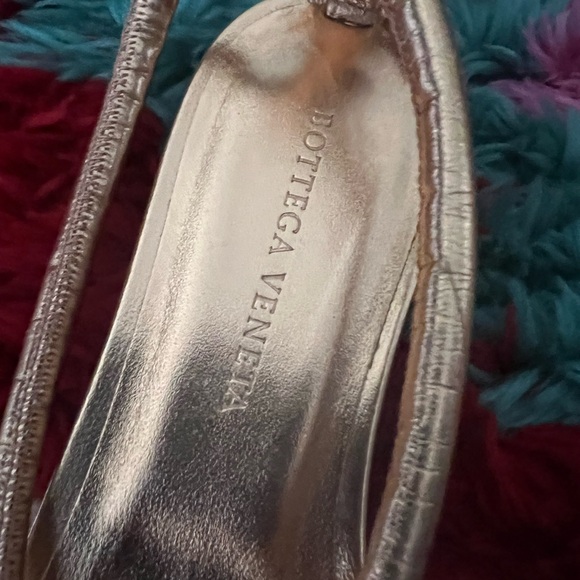 Bottega Veneta Knot Rose Gold Lace Up Sandal - Picture 6 of 7